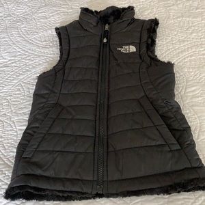 North Face Girls Black Coat Vest Size 6 or XS